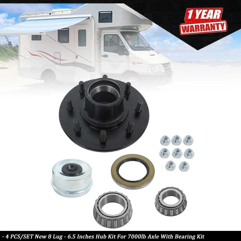 8 Lug Hub Kit for 7000lb Axles with 42 Spindles (Fits Various Models)