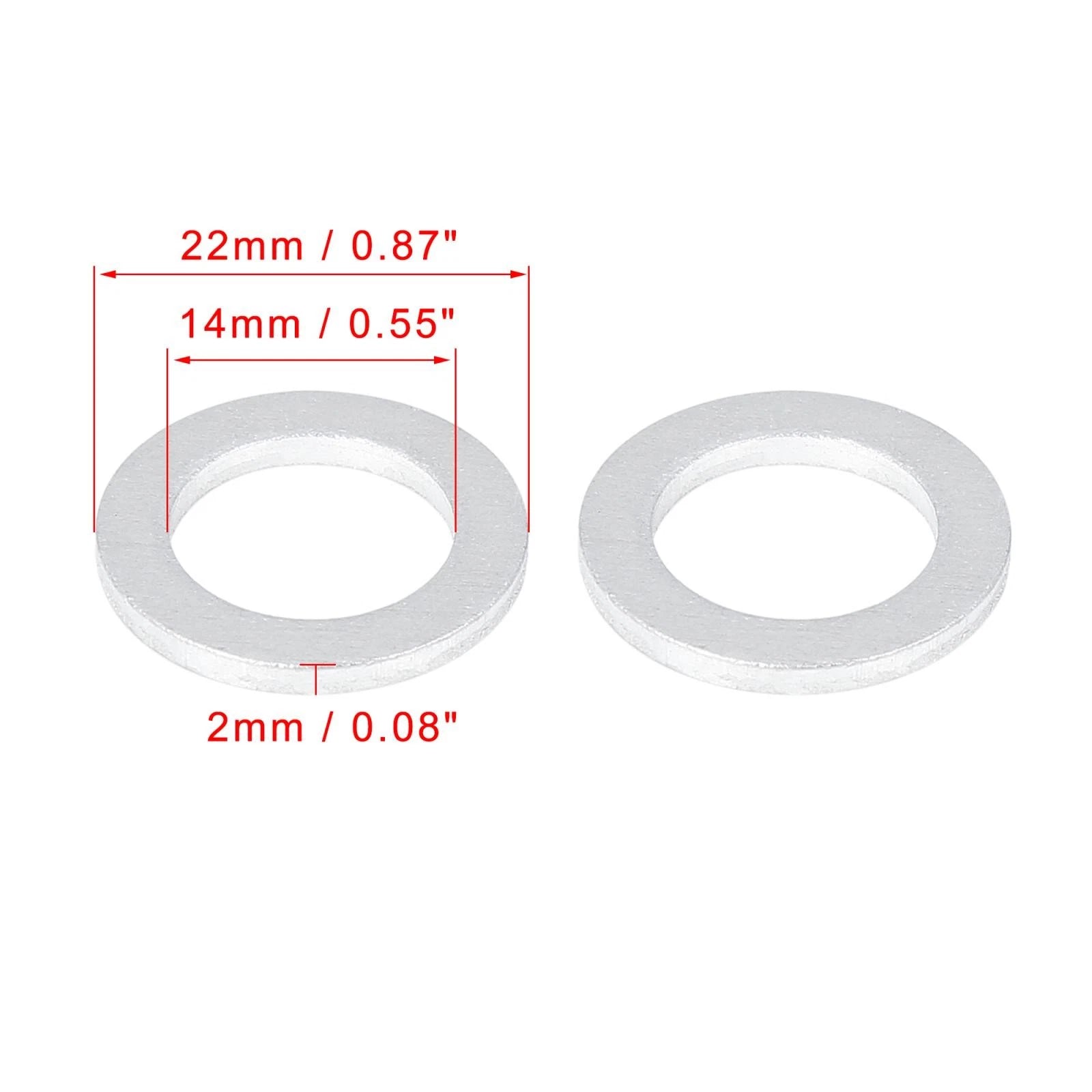 Set of 4 M14 Oil Drain Plug Gaskets for Honda (94109-14000)