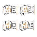 Set of 4 Carburetor Repair Kits for Honda CB650 (1981–1982)