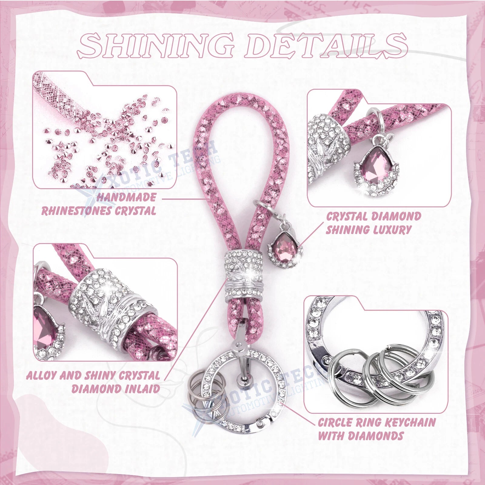 Crystal Car Keychain for Girls (2010-2015)