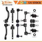 Set of 12 Front Tie Rod End Ball Joints for Acura TL (2004–2006)
