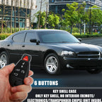 Keyless Entry Remote Key Shell Cover for Dodge - 2 x Button (No Chip)