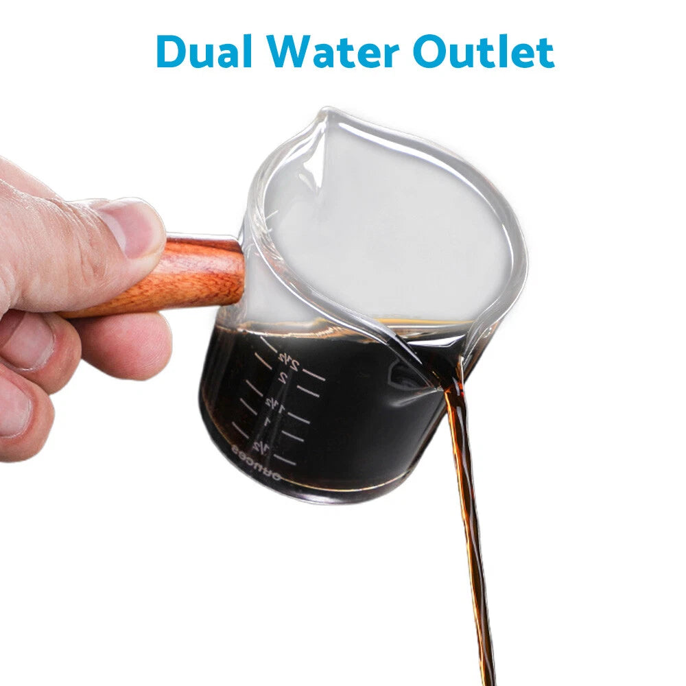 Double Spout Measure Milk Cup for Espresso Shot (75ML)