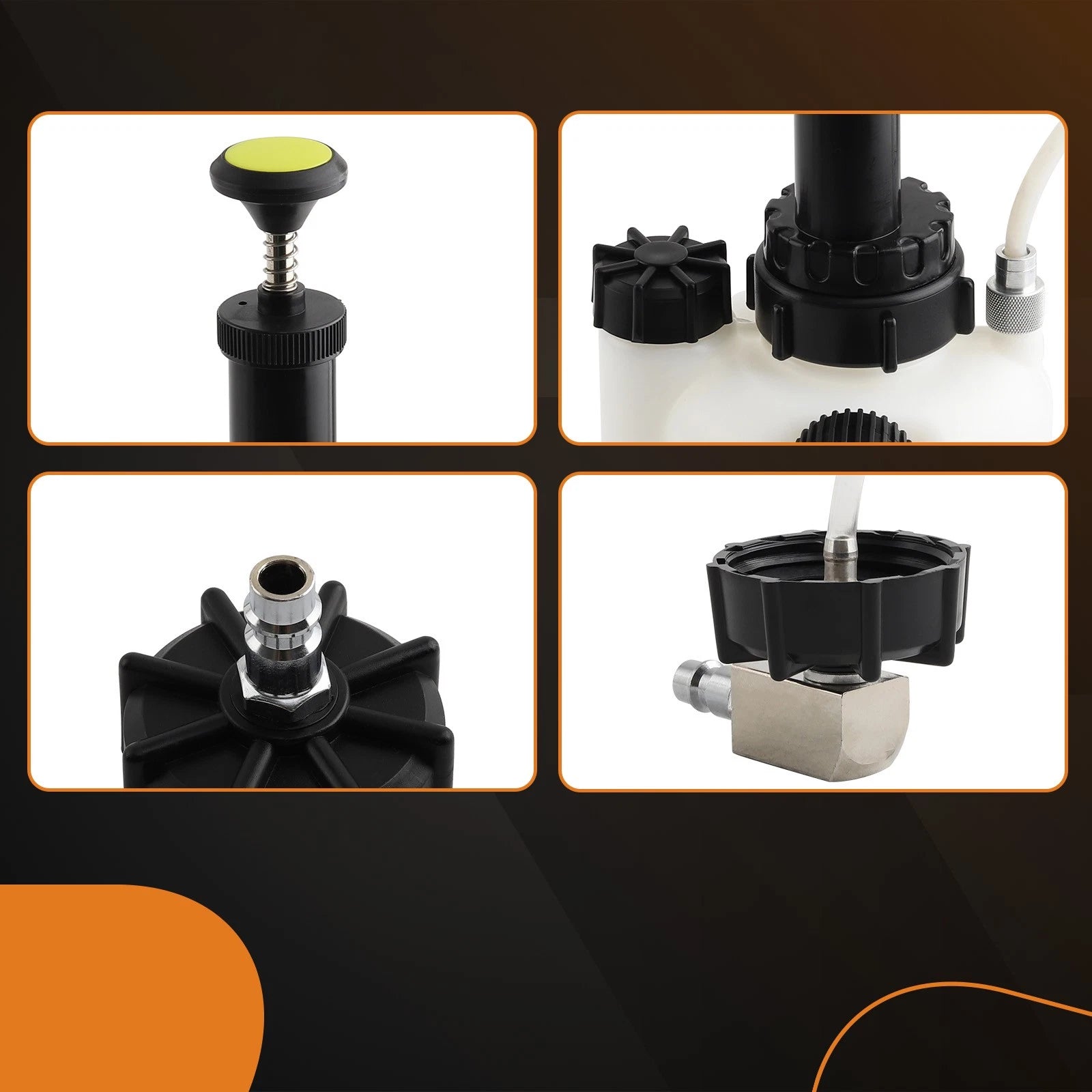 Manual Brake Clutch Bleeder Fluid Tool Kit for Universal Use (3L + 1L)