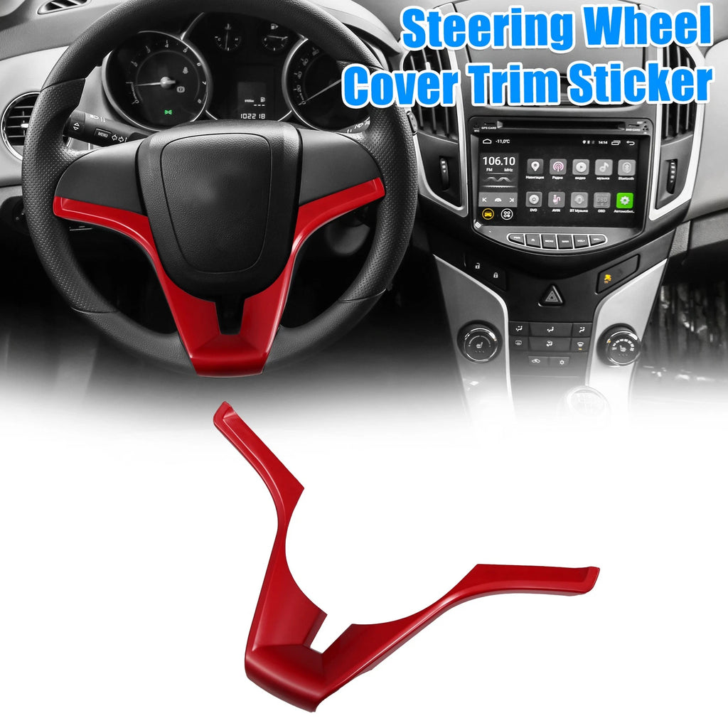 Red ABS Plastic Steering Wheel Cover Trim for Chevrolet Cruze (2010–2015)