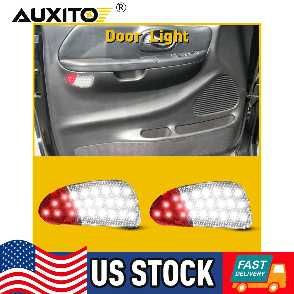 Pair LED Interior Door Panel Lamps for Ford F150 F250 (1997–2004)