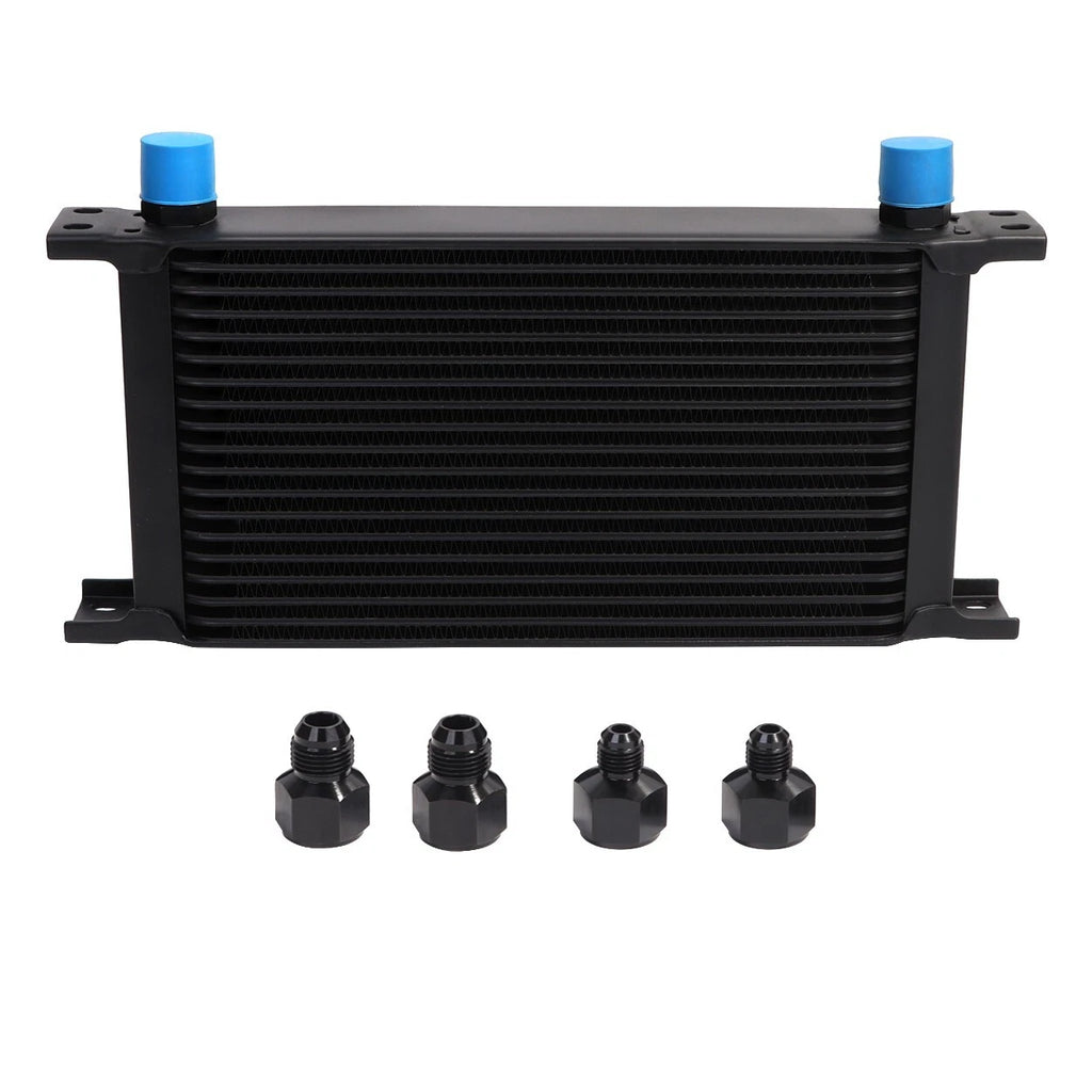Universal Black Oil Cooler 19 Rows 10AN Stacked Plate Transmission Engine Cooler