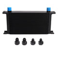 Universal Black Oil Cooler 19 Rows 10AN Stacked Plate Transmission Engine Cooler