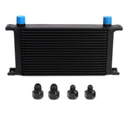 Universal Black Oil Cooler 19 Rows 10AN Stacked Plate Transmission Engine Cooler