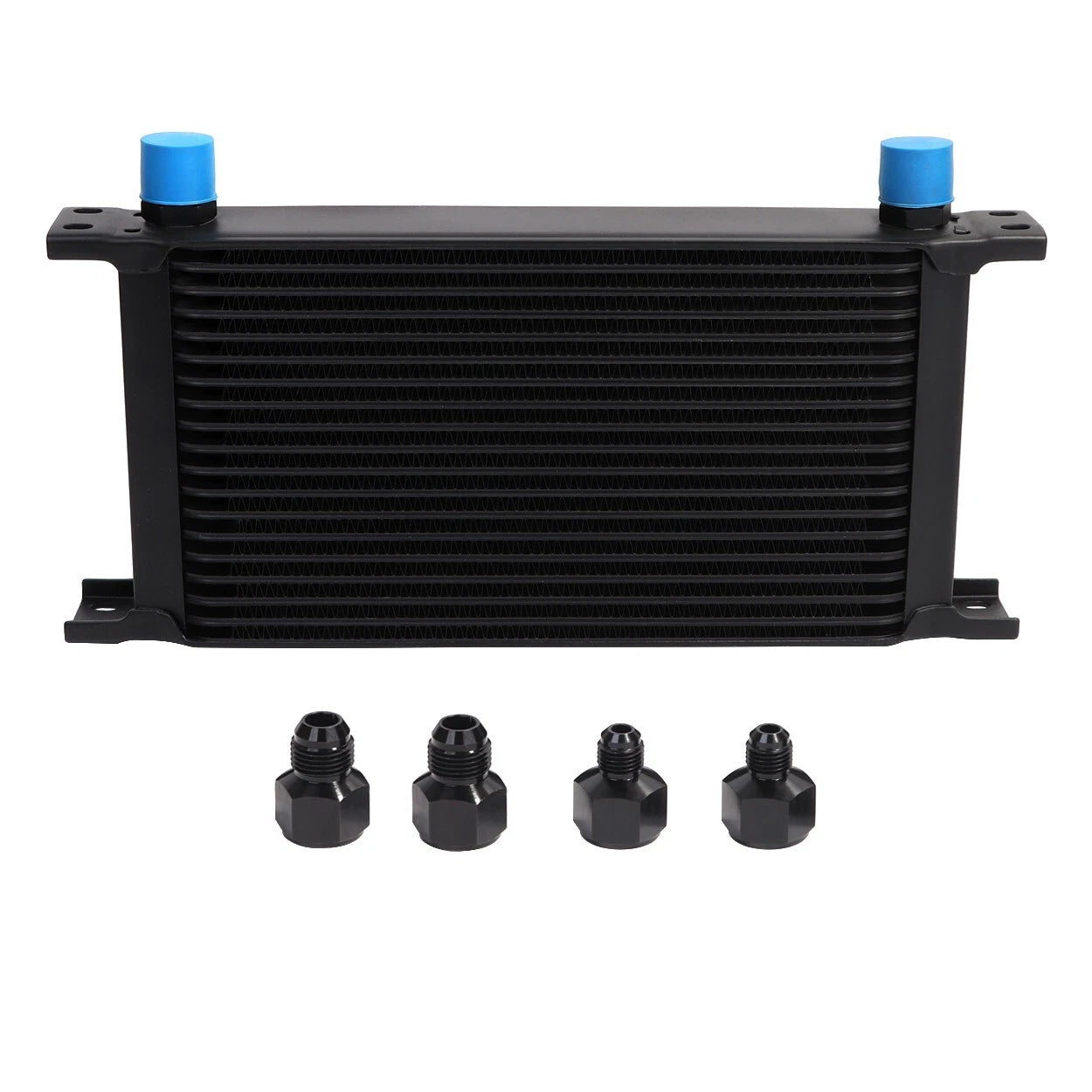 Universal Black Oil Cooler 19 Rows 10AN Stacked Plate Transmission Engine Cooler