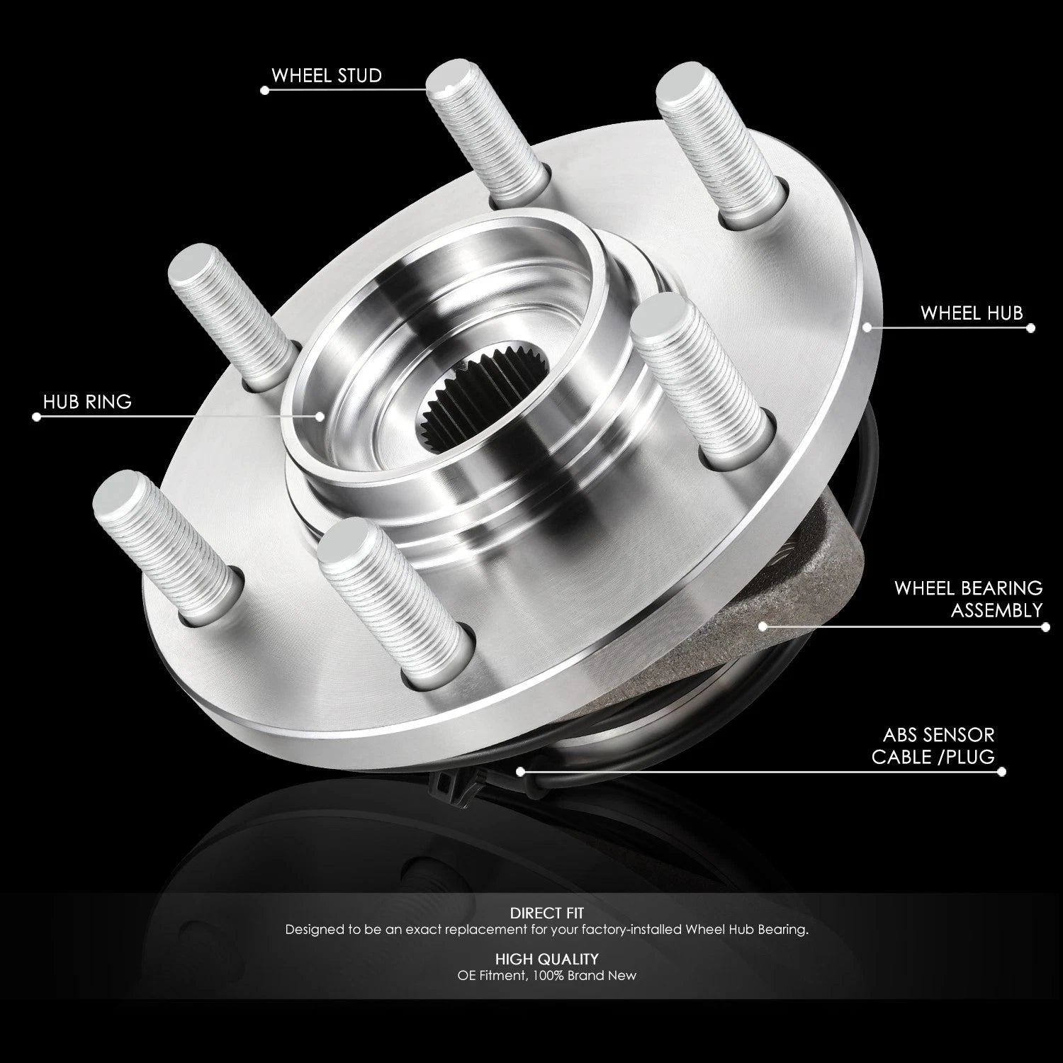Front Wheel Hub Bearing Assembly for Infiniti QX56 QX80 Nissan Armada (2011–2022)