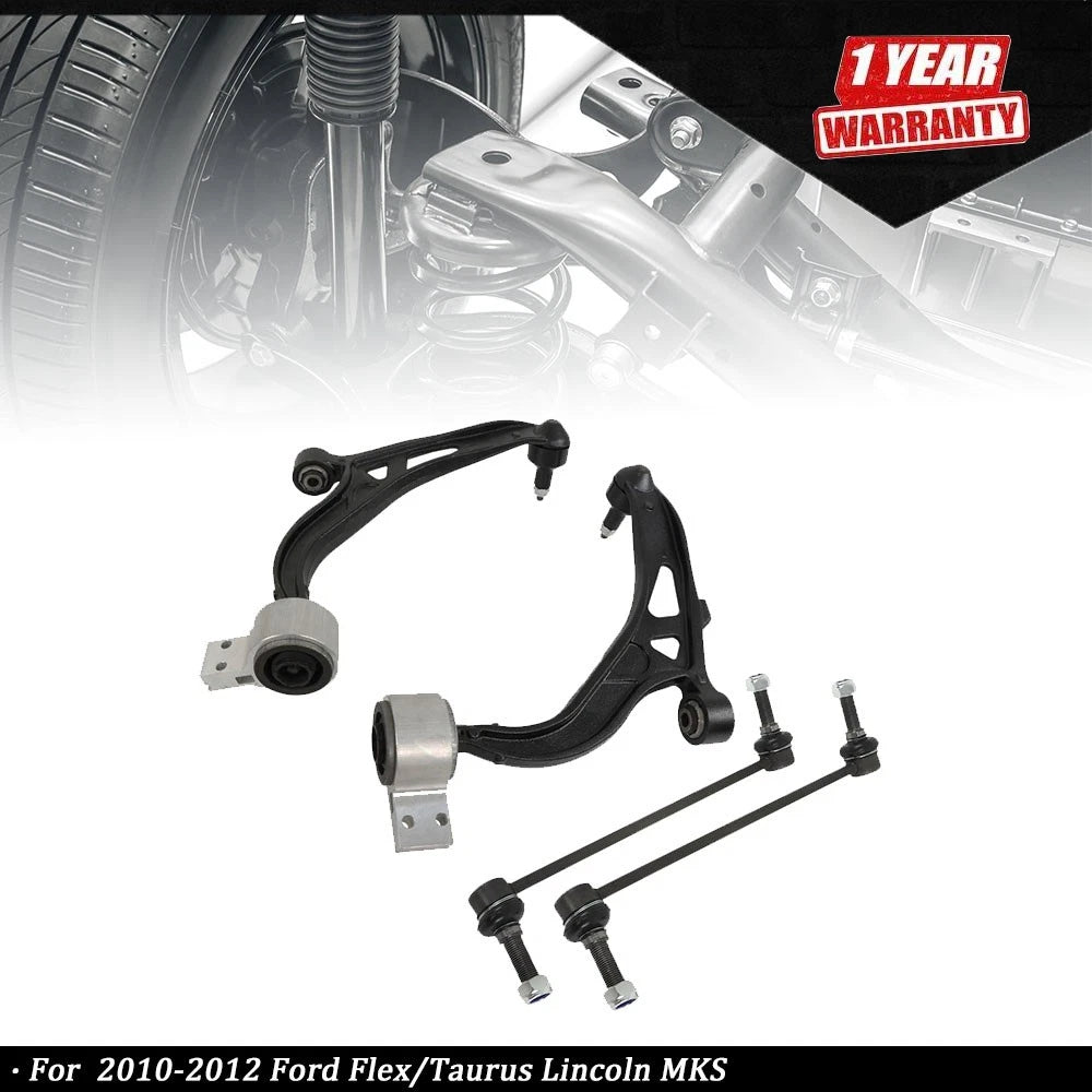 Set of 4 Front Lower Control Arms and Sway Bars for Ford Flex/Taurus (2010â2012)