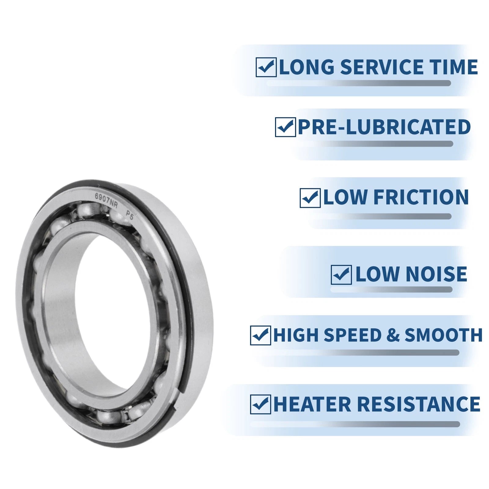 Deep Groove Ball Bearing P5 for Scooter Skateboard Wheel (35x55x10mm)