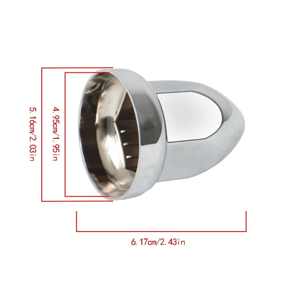 Set of 20 Chrome Lug Nut Covers for Semi Truck (33 mm)