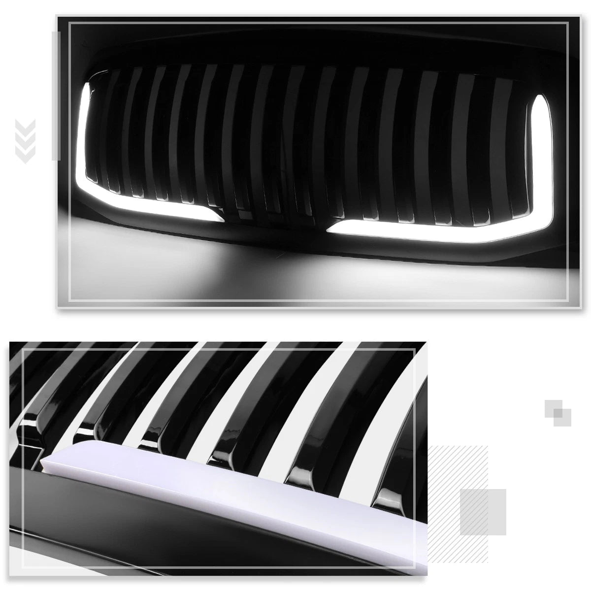 Vertical Fence Grille with LED DRL for Ram 1500 (2013–2018, 2019 Classic)