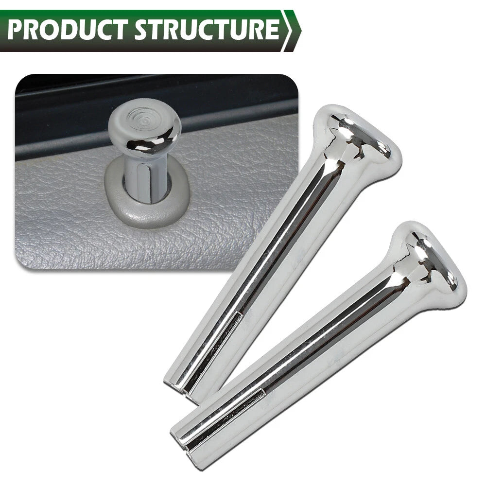 Chrome Door Lock Knobs for GM Chevy Buick Oldsmobile Pontiac (1971–1988)