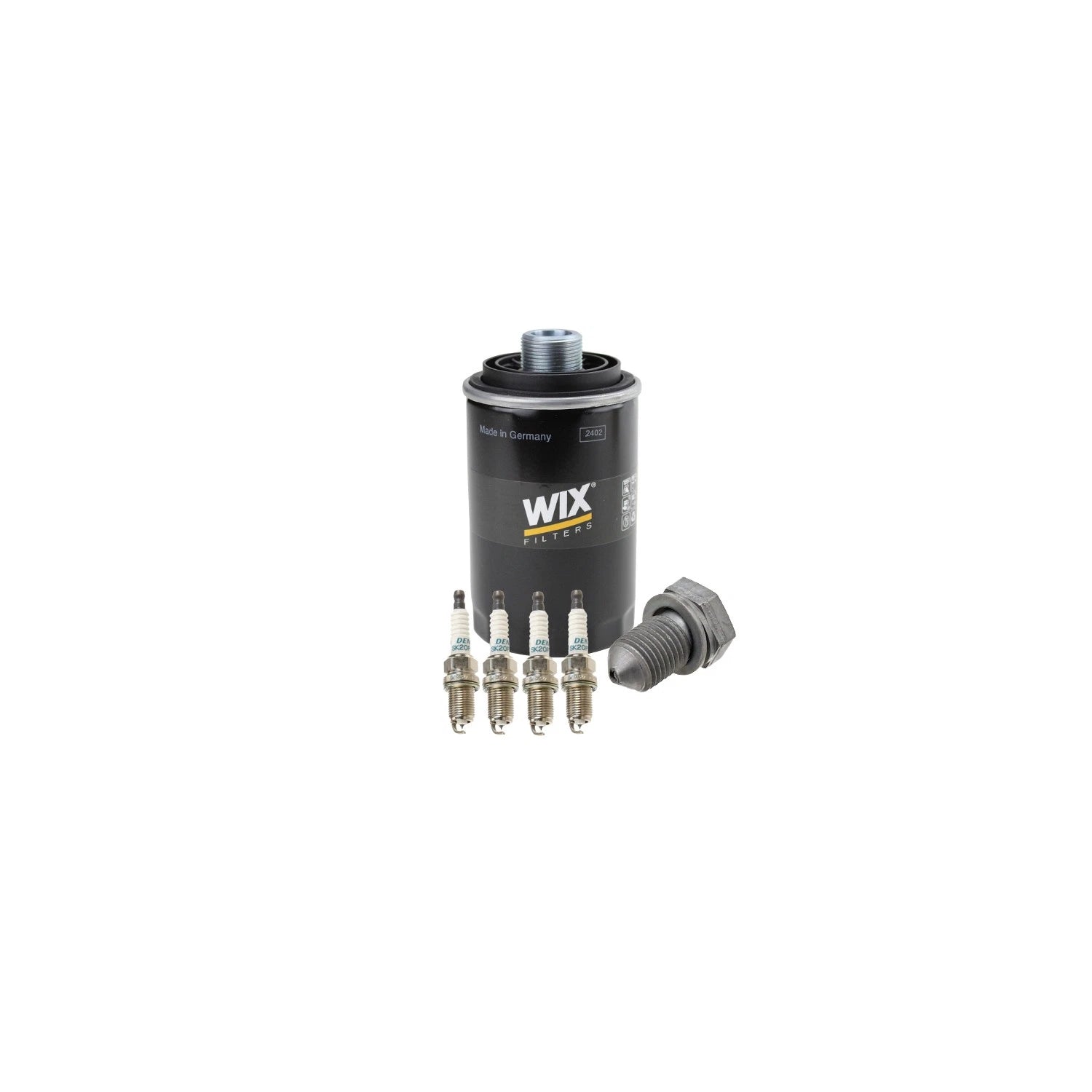Wix Engine Oil Filter & Denso 4 Iridium Spark Plugs Kit for Jetta Passat