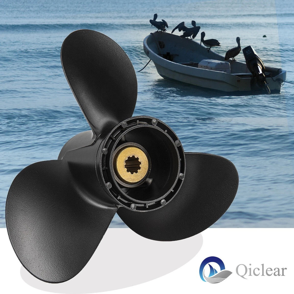 9 1/4x10 Boat Propeller for Suzuki 8-20HP (58100-90L60-019, RH)