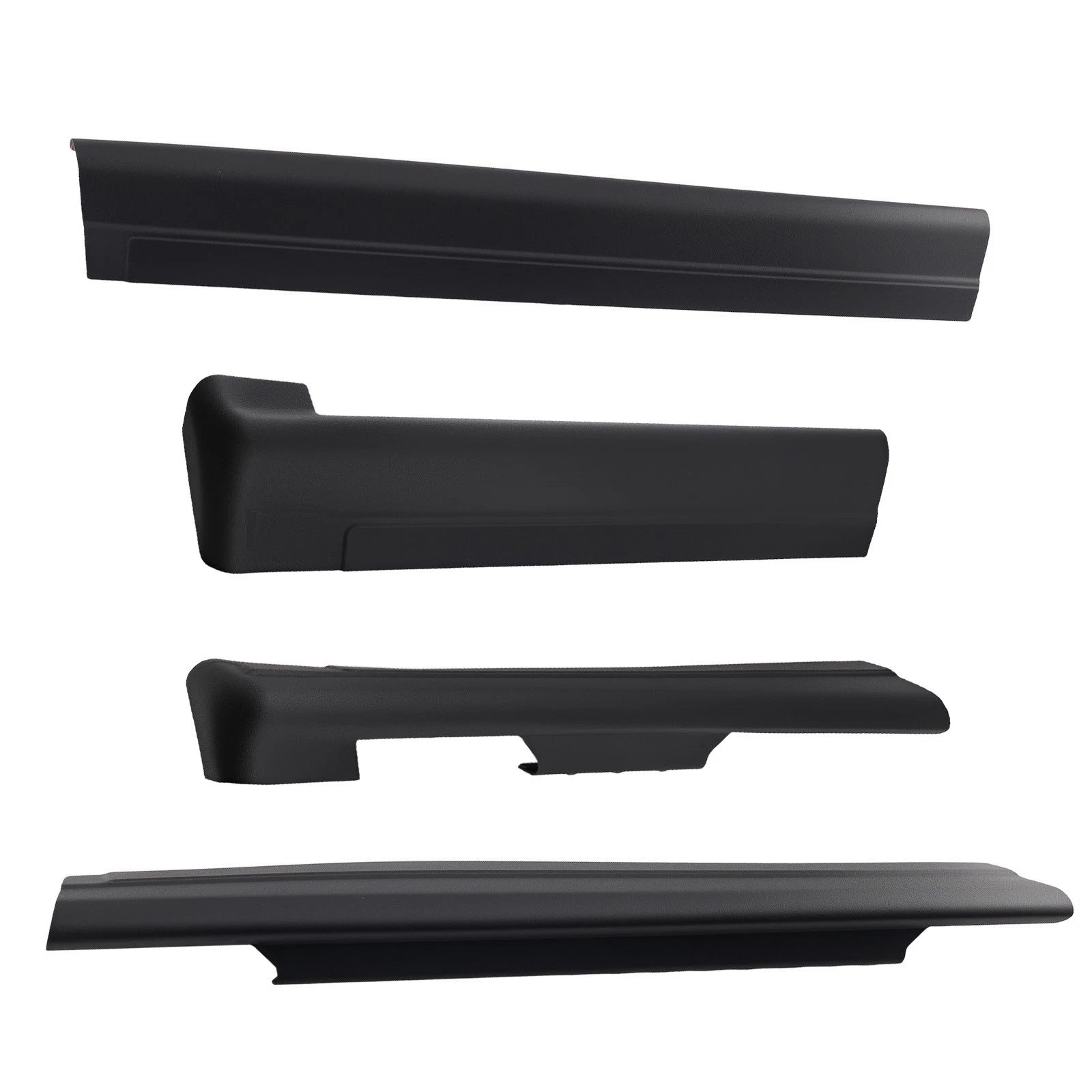 Set of 2 Rocker Panel Covers for Chevrolet Silverado Extended (1999-2006) Black