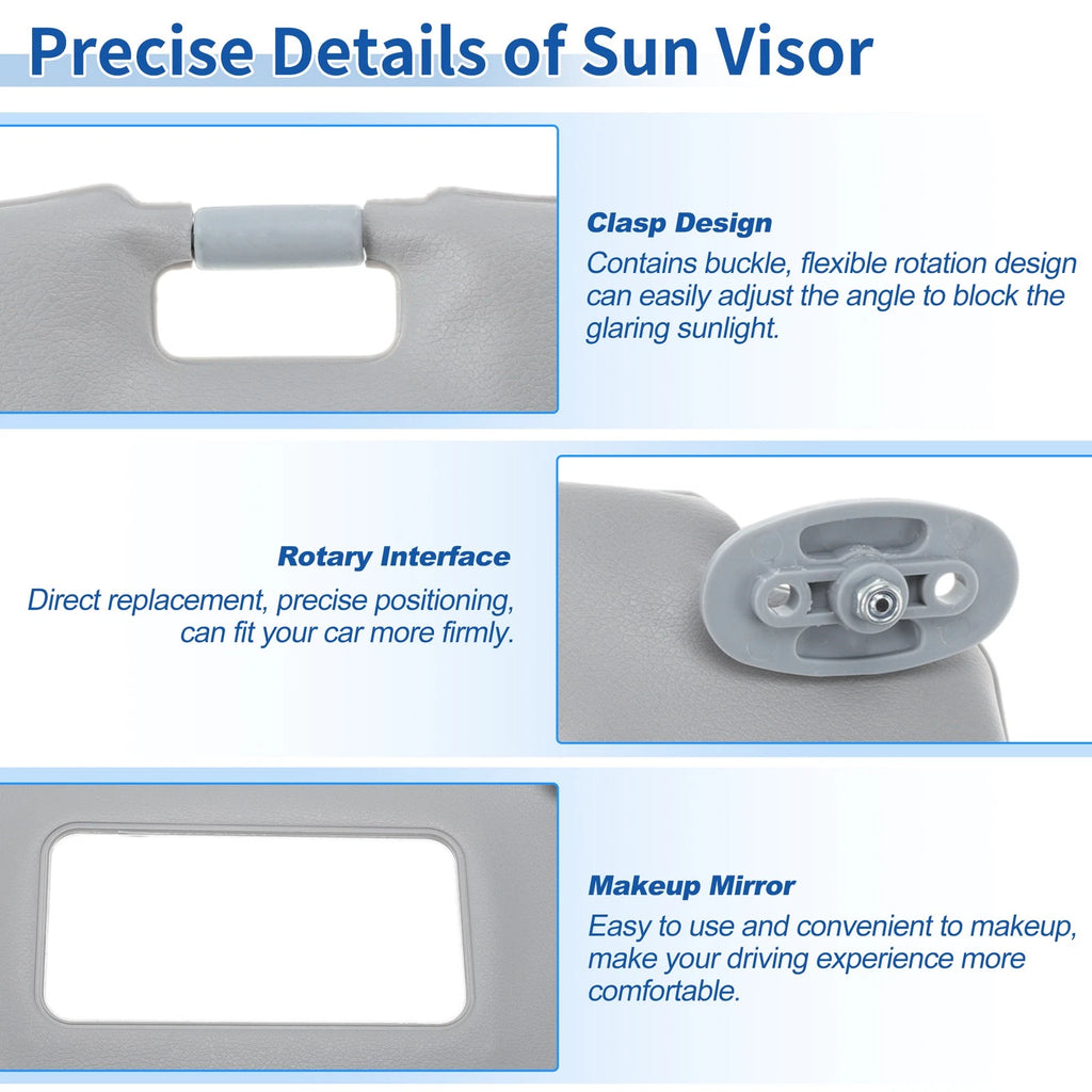 Set of 2 Sun Visors for Honda Civic (1996–2000) Gray No.83230-S01-A32ZC