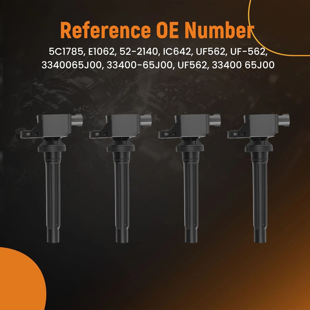 Set of 4 Ignition Coils for Suzuki Grand Vitara (2006-2008)