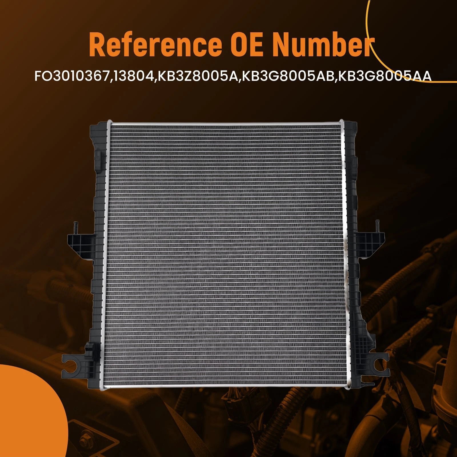 Aluminum Radiator for Ford Ranger L4 2.3L (2019-2024)
