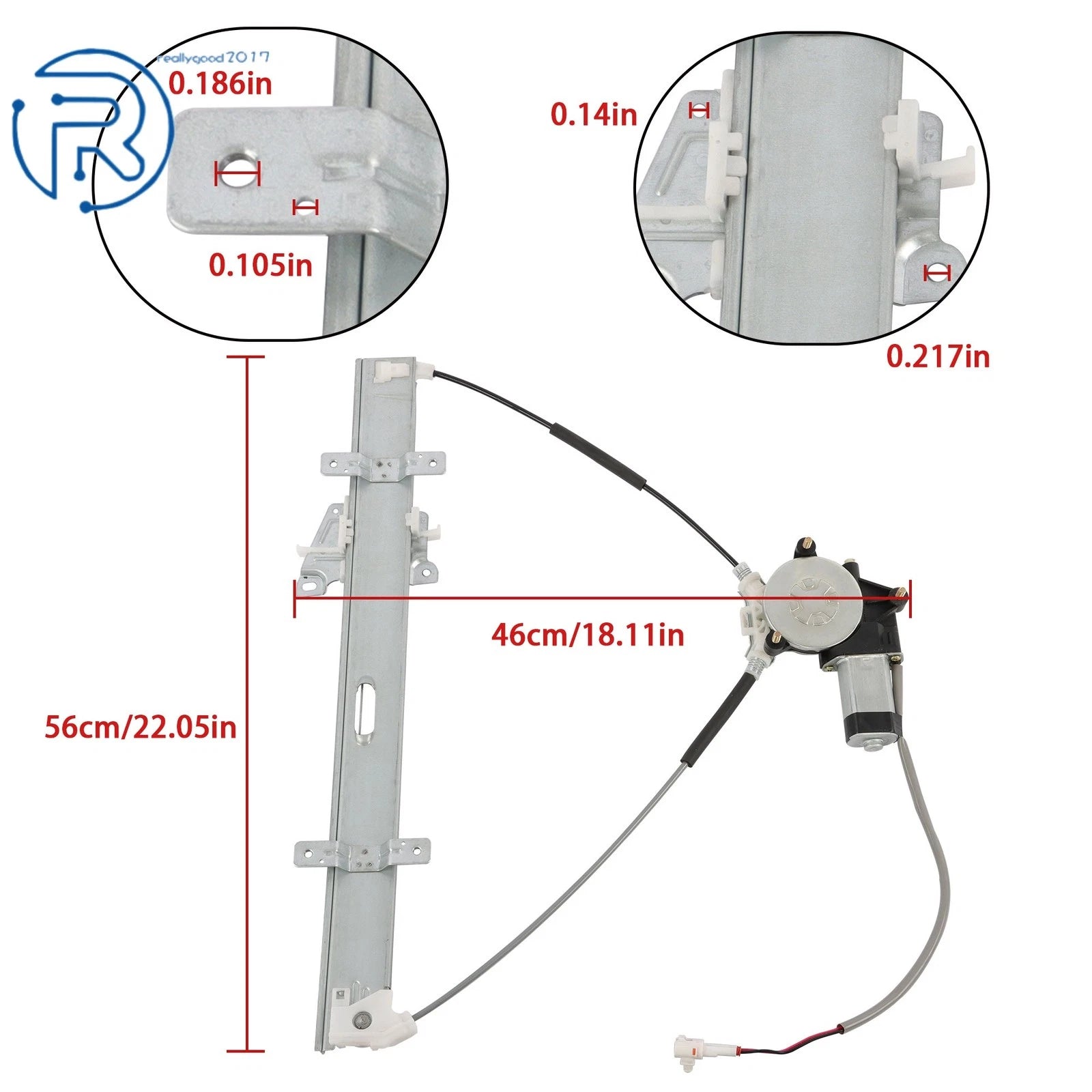 Front Right Power Window Regulator with Motor for Chevrolet Tracker (1999-2004)