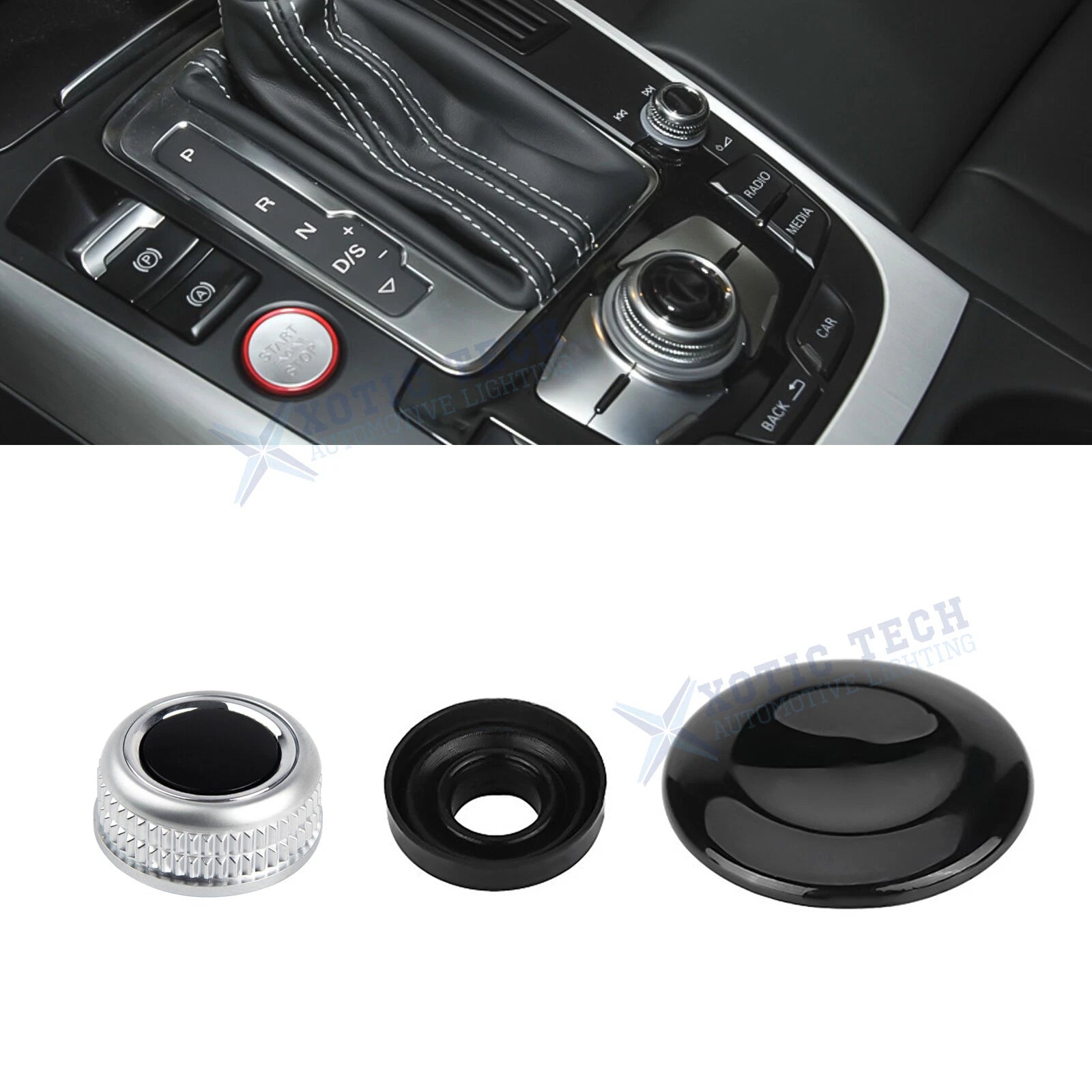 Joystick Center Console Volume Control Knob Cover for Audi A4 A5 Q5 (2013–2015)
