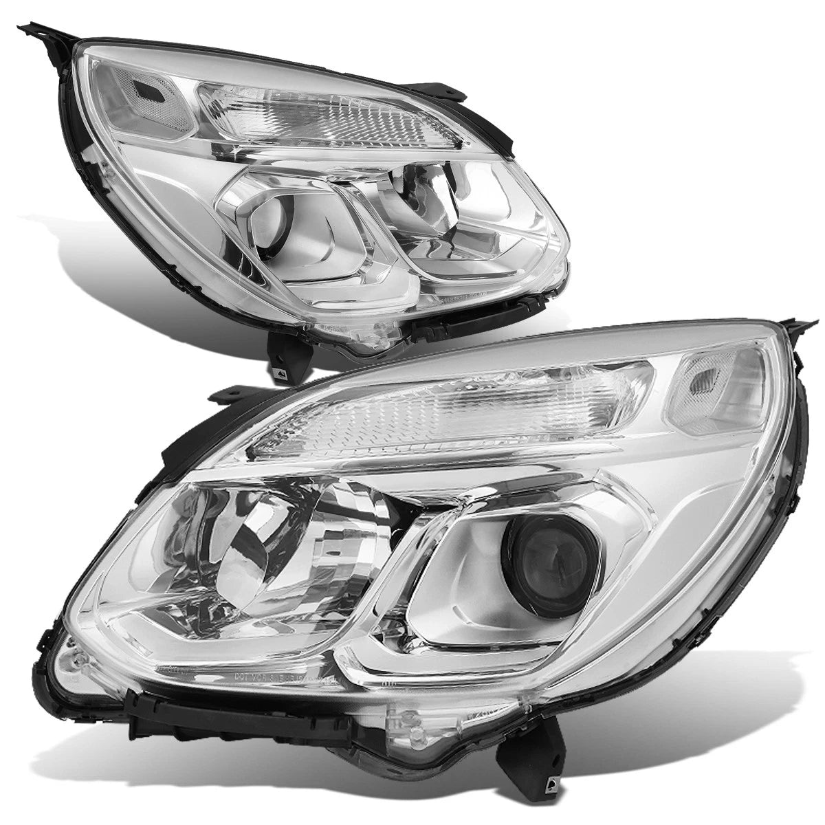 Chrome Clear Side Projector Headlights with Turn Signal for Chevy Equinox (2016–2017)
