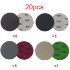 20pcs Sandpaper Discs for (800, 1500, 2000, 3000 Grit)