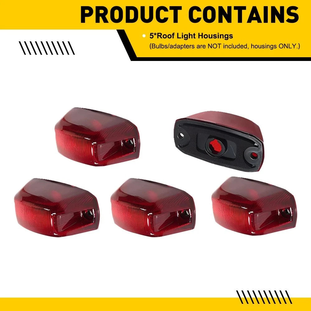Red Rear Roof Marker Running Light Housings for RAM Promaster 1500 (2014–2023)