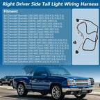 Right Tail Light Wiring Harness for Chevy Silverado 1500 2500 3500 (No. 16531402)