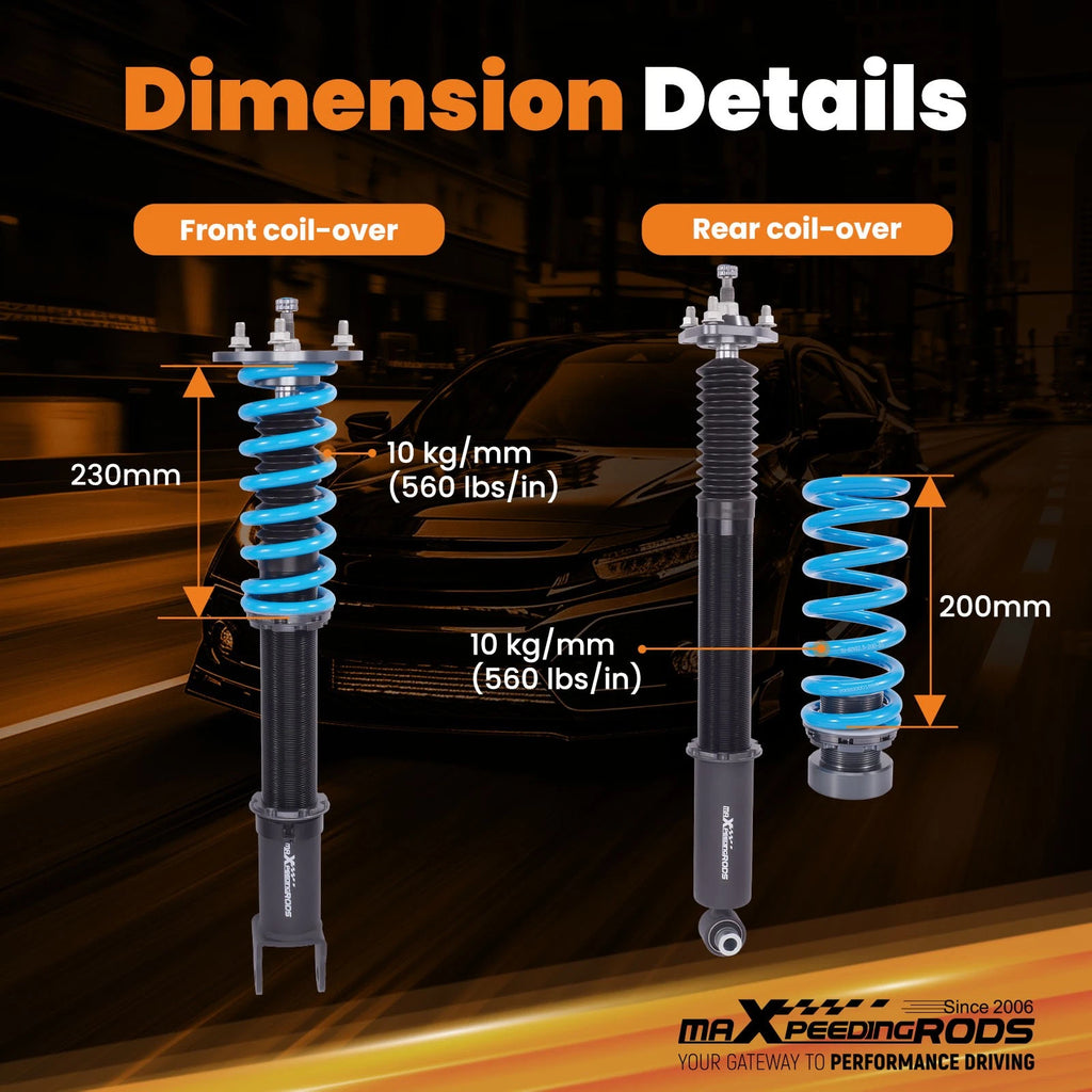 24 Way Adjustable Coilover Kit for Lexus RC200T/RC300/RC350 (2015–2020)