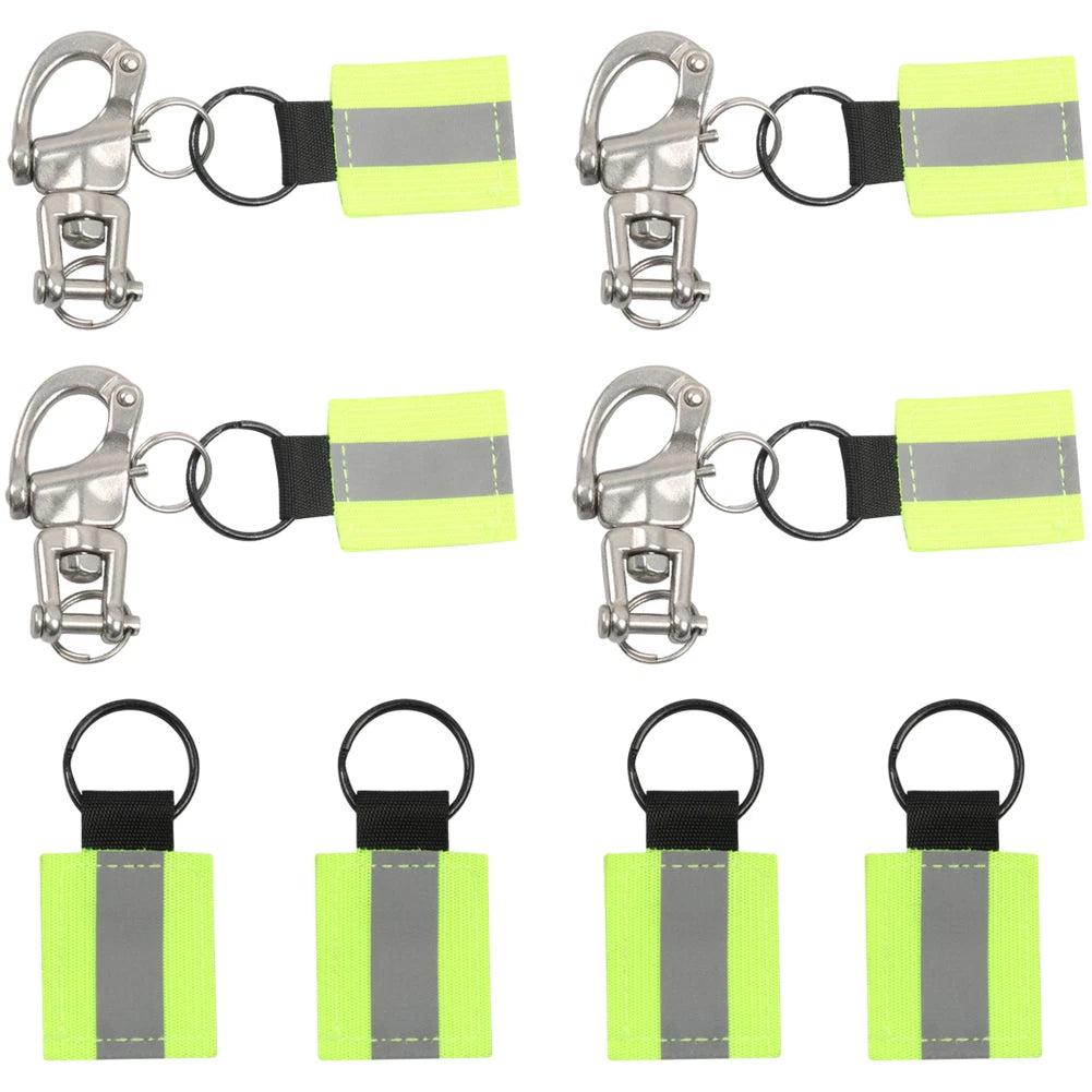 12 Pack Marine Quick Release Snap Shackle 316 SS with Swivel Eye for Sailing