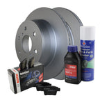 Rear Brake Kit 345mm Disc Rotors & Ceramic Pads for Cadillac Chevrolet GMC