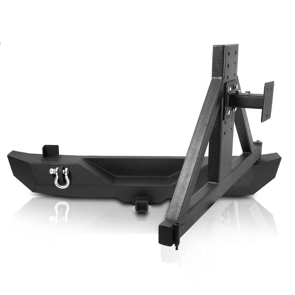 Carbon Steel Tire Carrier Rear Bumper for Jeep Wrangler JK (2007–2017)