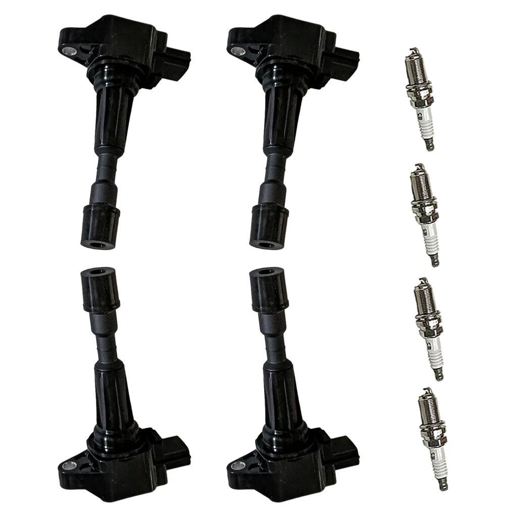 Set of 4 Ignition Coils & Spark Plugs for Mazda 2 (2011–2014)