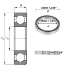 Deep Groove Ball Bearing 40x52x7mm for Scooter Skateboard 