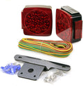 Slim LED Submersible Square Tail/Side Light Kit for Trailer (Under 80")