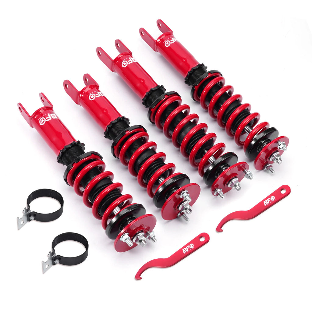 2000-2009 Honda S2000 AP1 AP2 BFO Suspension Adjustable Coilover Kit For Honda S2000 | MaXpeedingRods | Aluminum | Front | 1 Year Warranty | Double Pipe | Coil Spring | For Honda S2000 Base Model/Type V Ap1/Ap2 2000-2009