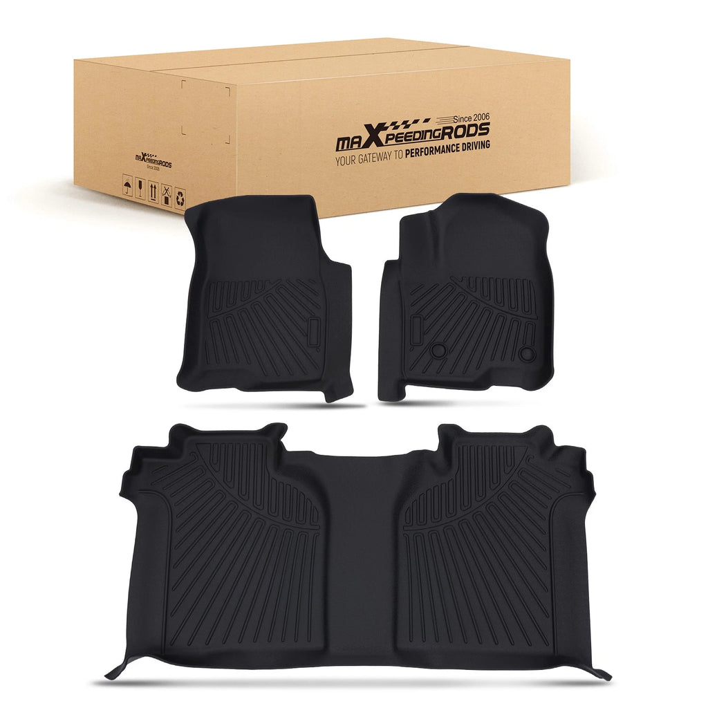 2X Waterproof Floor Mat Liners for GMC Sierra 1500 2500HD 3500HD (2020–2025)