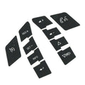 Button Repair Decals Car Sticker 1 Set ABS Black