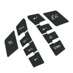 Button Repair Decals Car Sticker 1 Set ABS Black