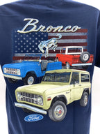 Bronco T-Shirt Navy Blue Replacement for Ford Bronco (2021–2024)