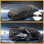 Waterproof Car Cover for Mazda MX-5 Miata (190T-PU) Black with Zipper