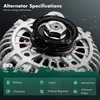 80Amp Alternator for Mazda Protege (1999–2003)