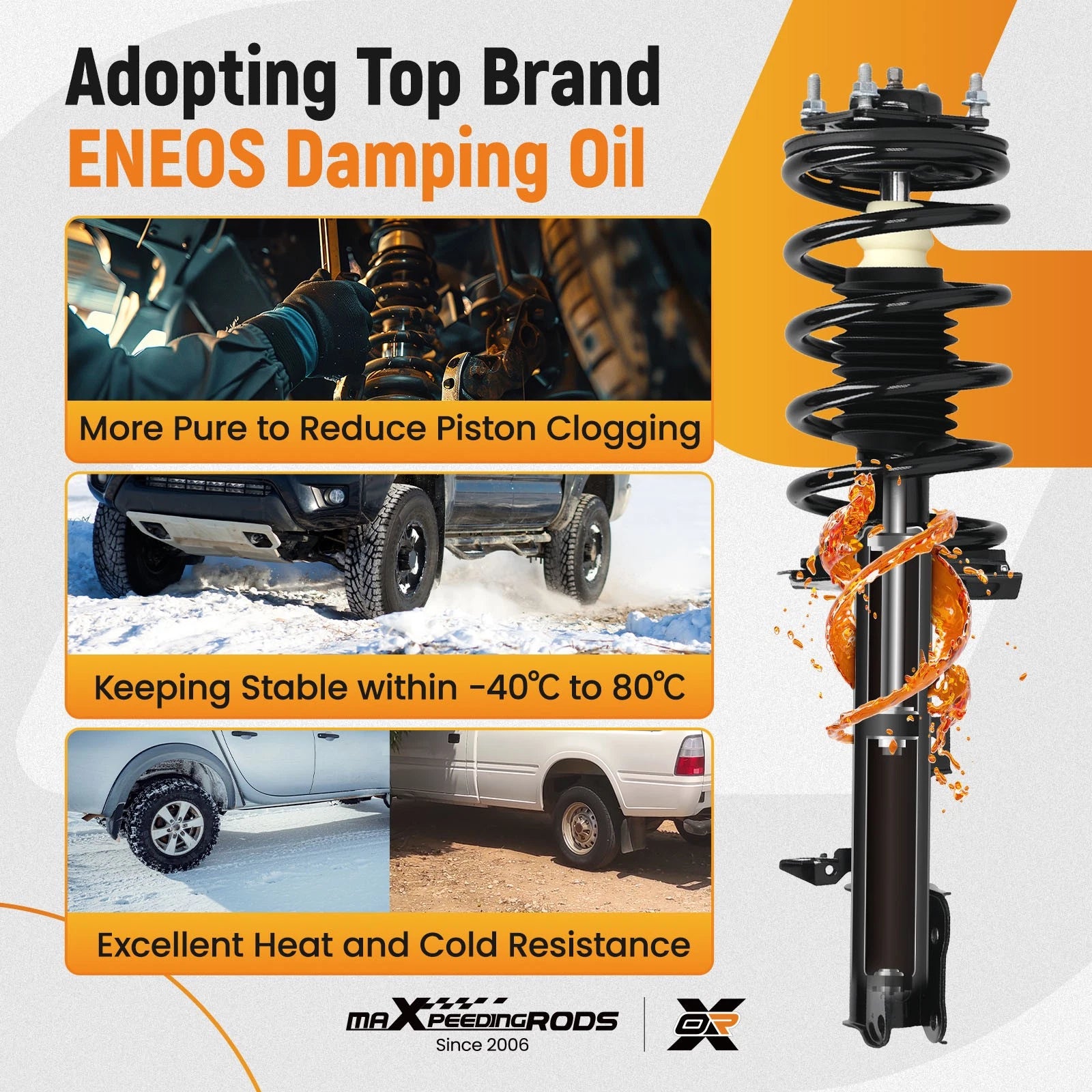 Set of 4 Suspension Struts Assembly for Mercury Mariner (2005–2007)