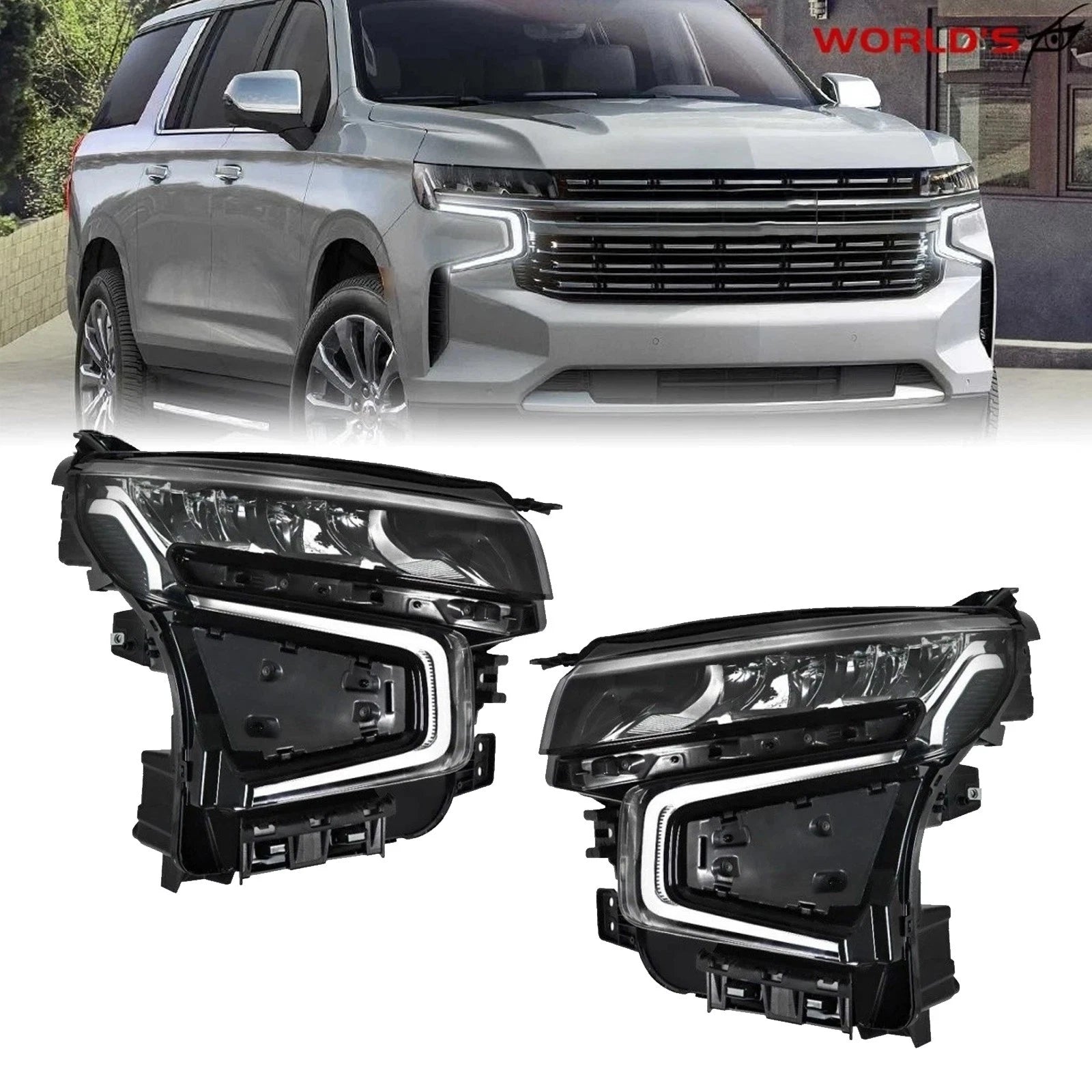 Full LED Headlights for Chevy Tahoe/Suburban (2021–2023)