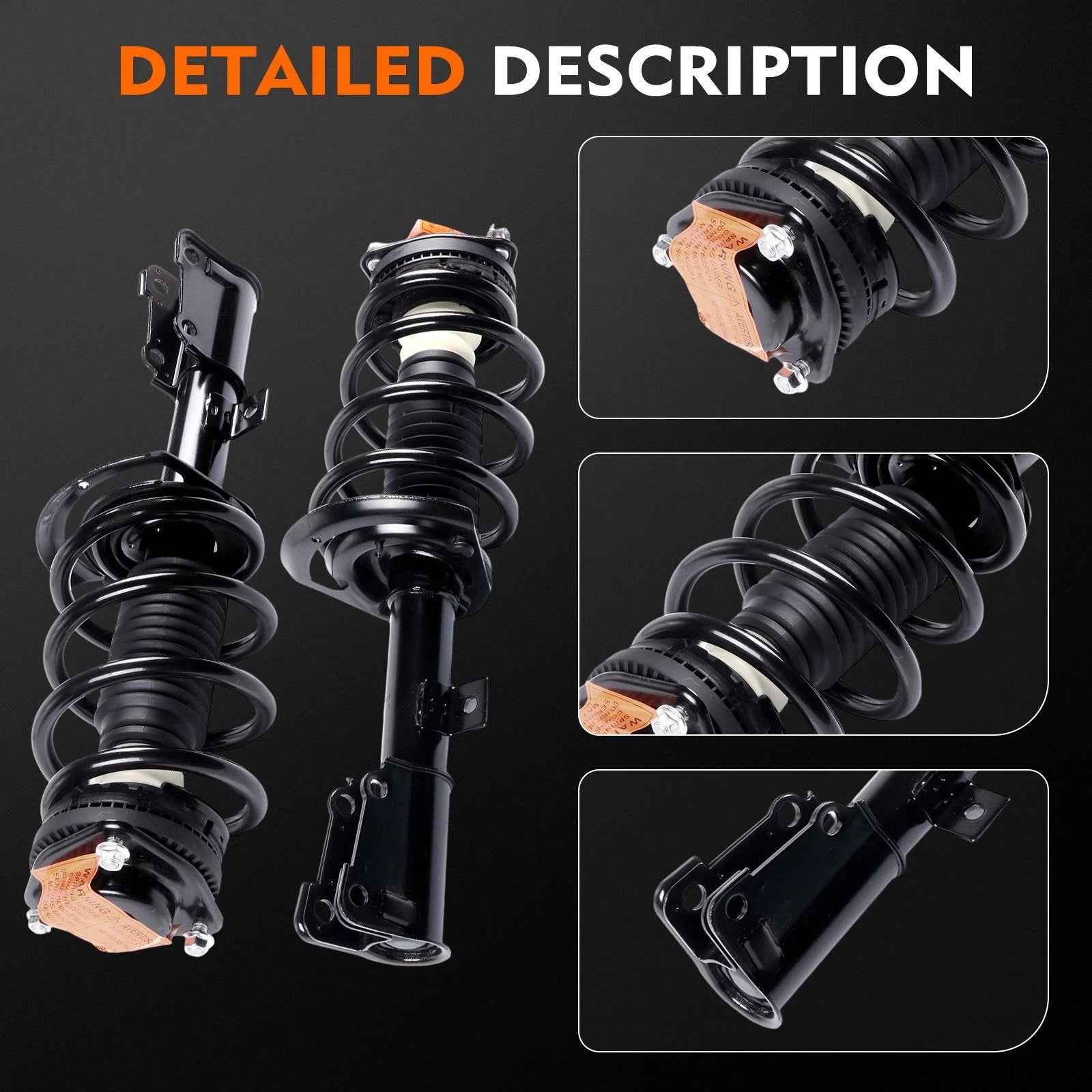 Front Quick Complete Struts & Coil Springs for Dodge Journey (2009-2019)