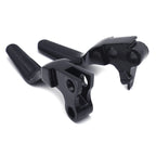 Black Smooth Shorty Wide Brake Levers for Harley XL/Dyna/Softail (1996–2014)
